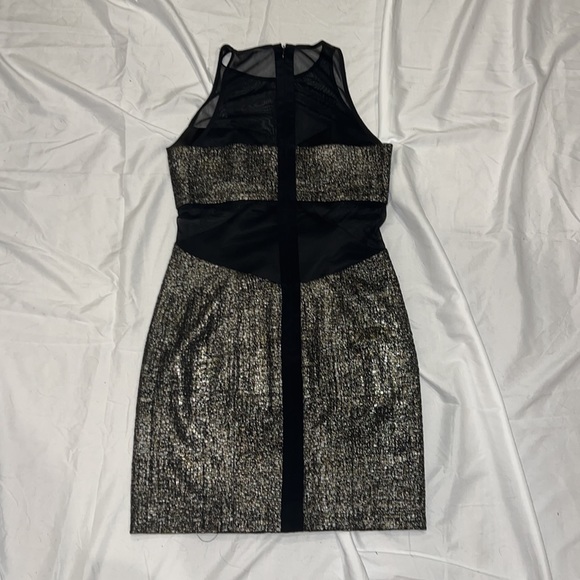 Jay Godfrey Silver Mesh Body Con Dress - Picture 2 of 2